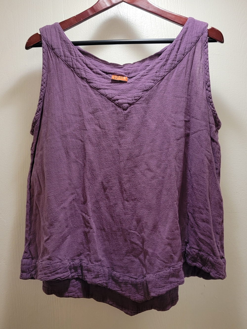 Oh My Gauze! Purple V-Neck Sleeveless Tank